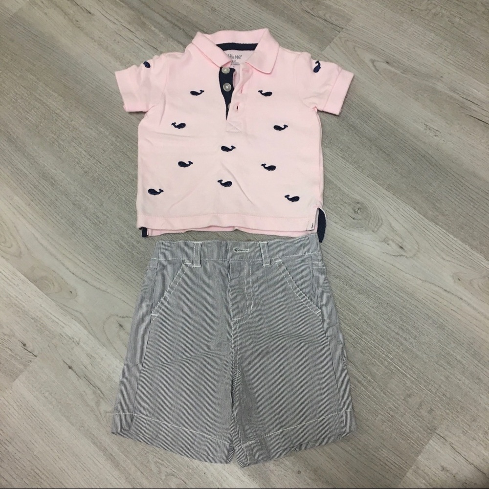 Little me 9 month whale outfit NWOT